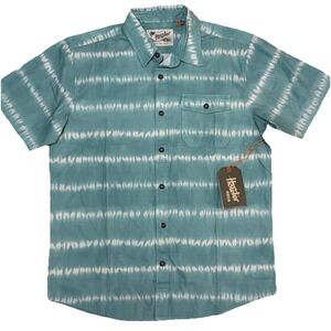 Howler Bros Mens Small San Gabriel Hazy Horizon Seaspray Short Sleeve Shirt Blue
